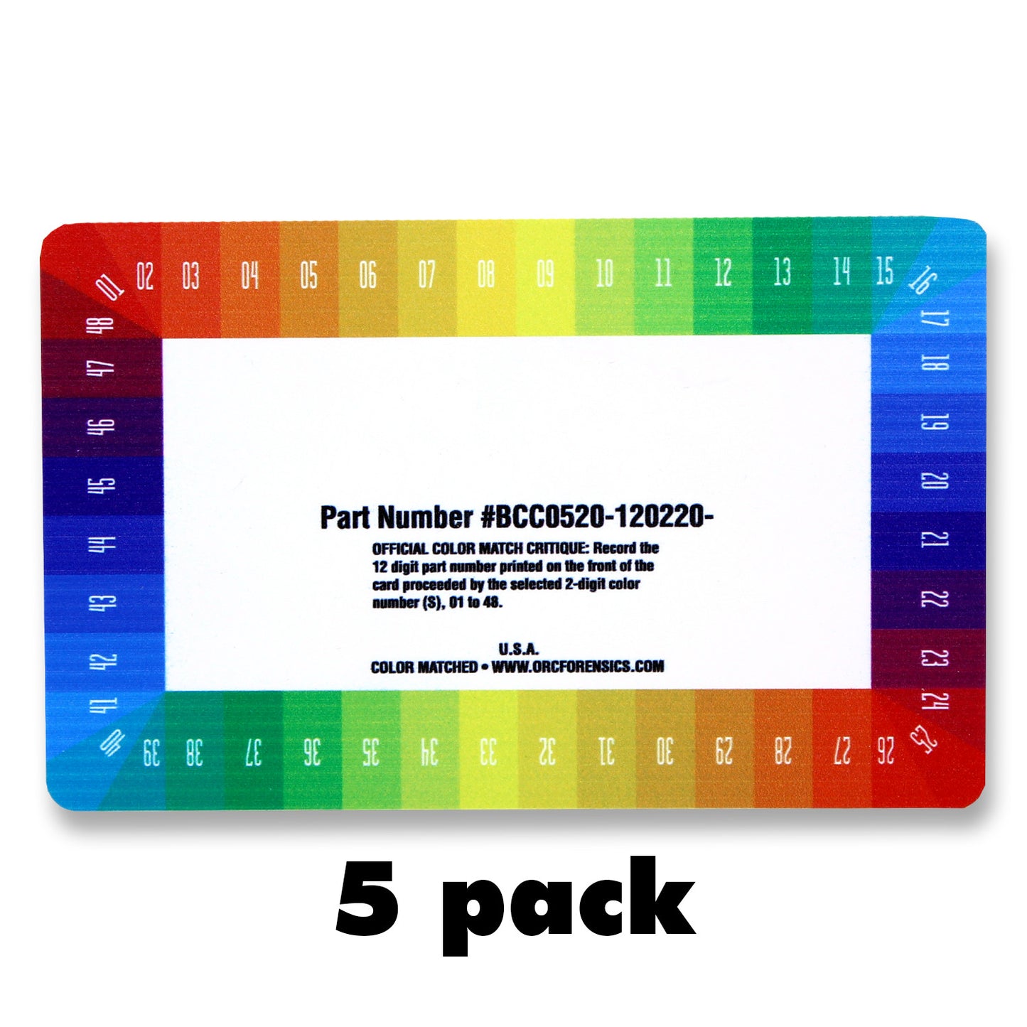 Large Bruise Color Charts - Light Skin Tone - 5 Pack image 0