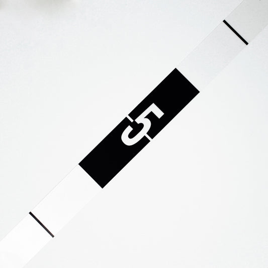 Security Height Rule – Adhesive - Fractional – 3 Foot 9 Inch to 7 Foot – Black and White Graphics image 0