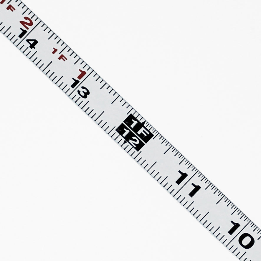 0.5 " Wide - "1/2FW" - Fractional Adhesive Metal Ruler - 1/16" Graduations image