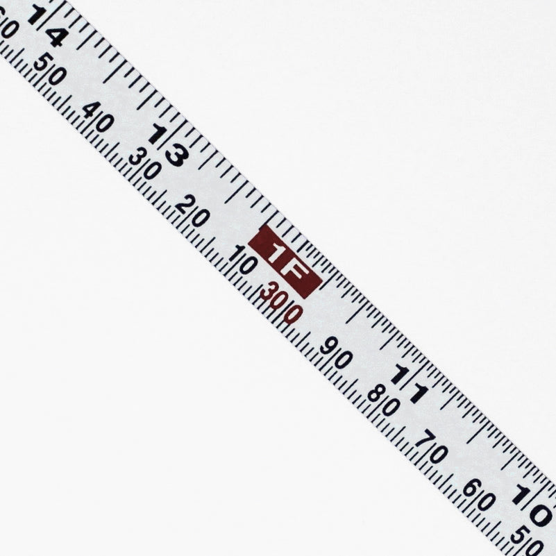 0.5 " Wide - "1/2FMW" - Fractional/Metric Adhesive Metal Ruler - 1/16" and 1mm Graduations image