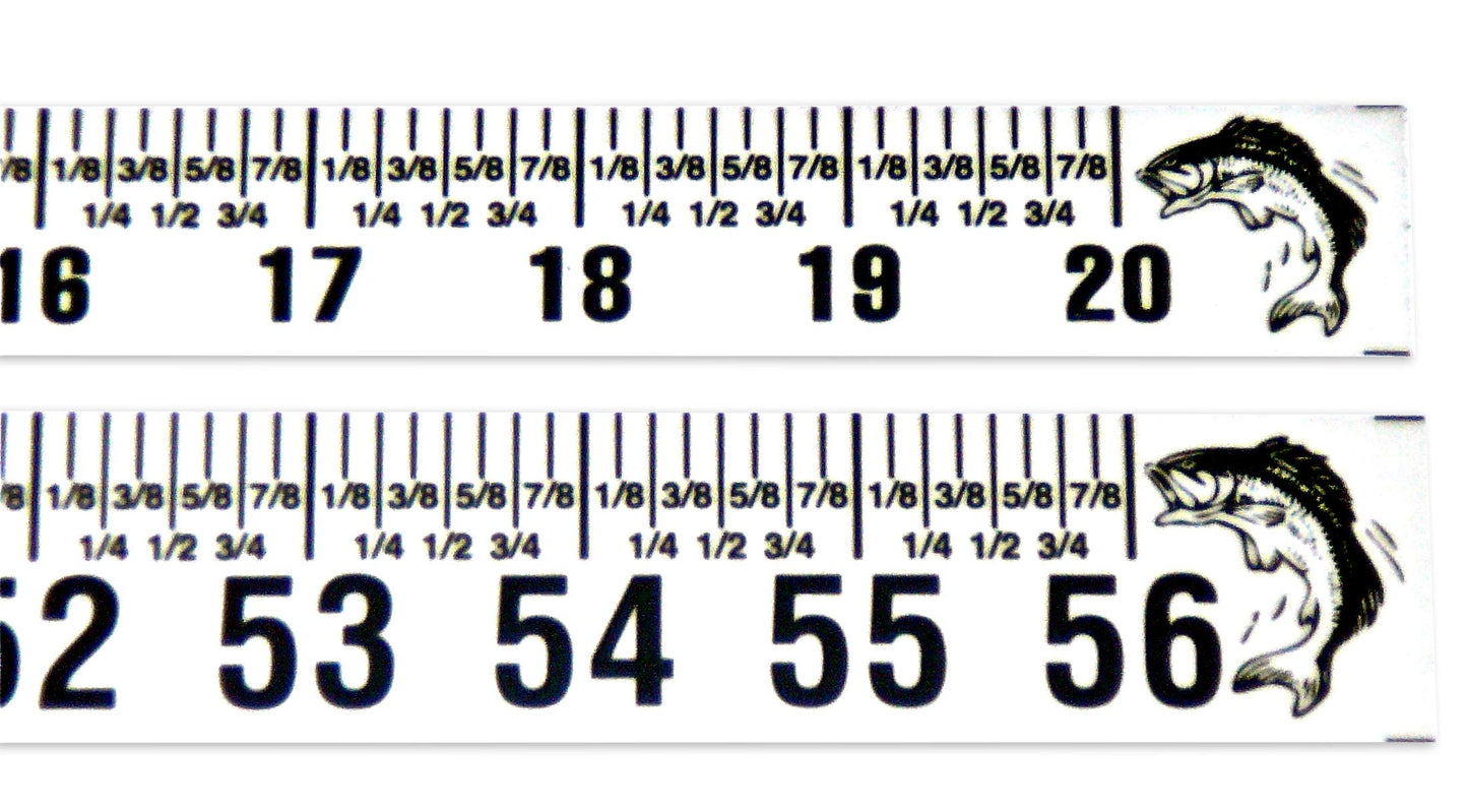 Big Fish Adhesive Backed Ruler Set – Clear - 2 Rulers - 20" Long and 56" Long – Left to Right
