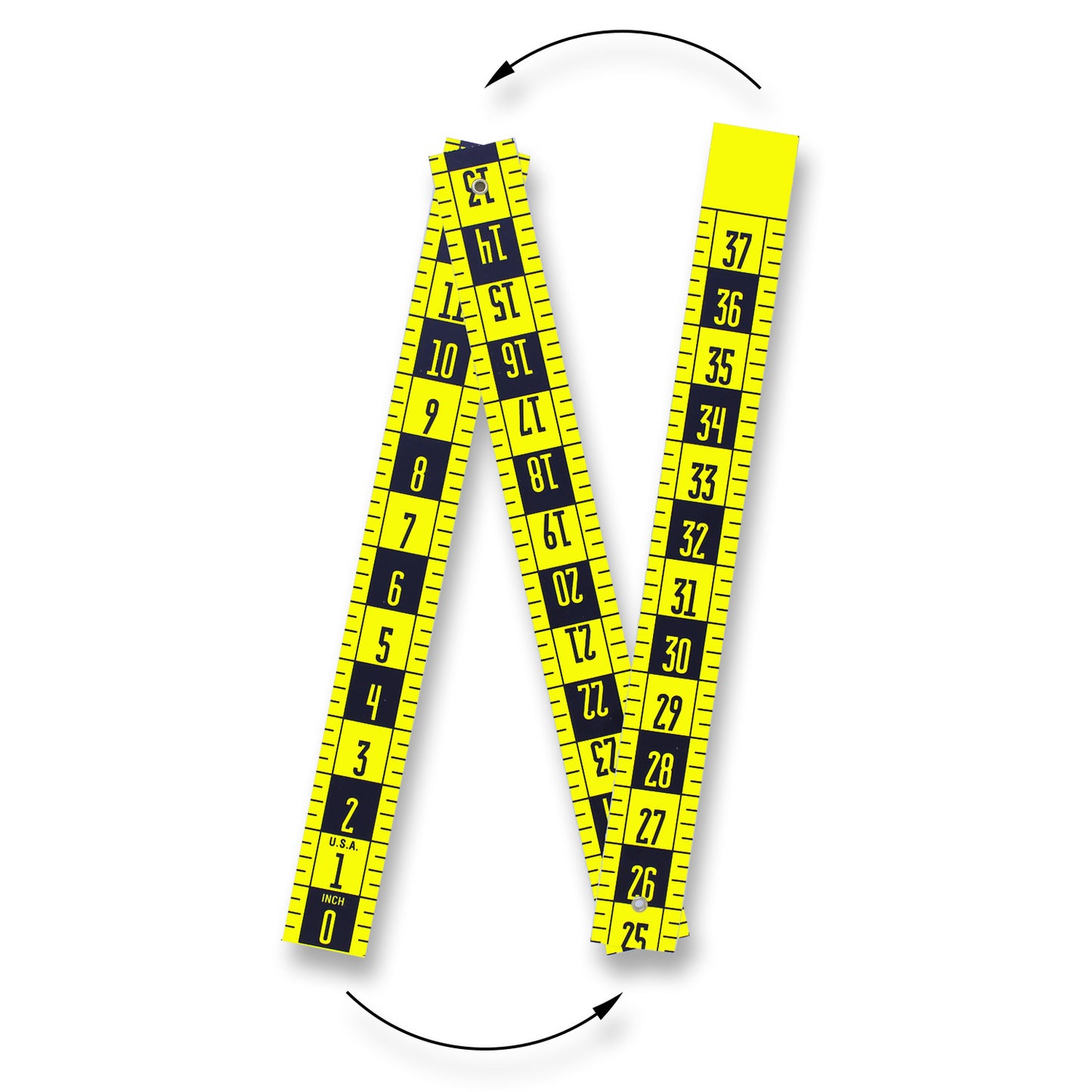 Fractional 2-Sided Folding Angle and Ruler - 12" x 25" Angle or 38" Vertical Ruler image 1