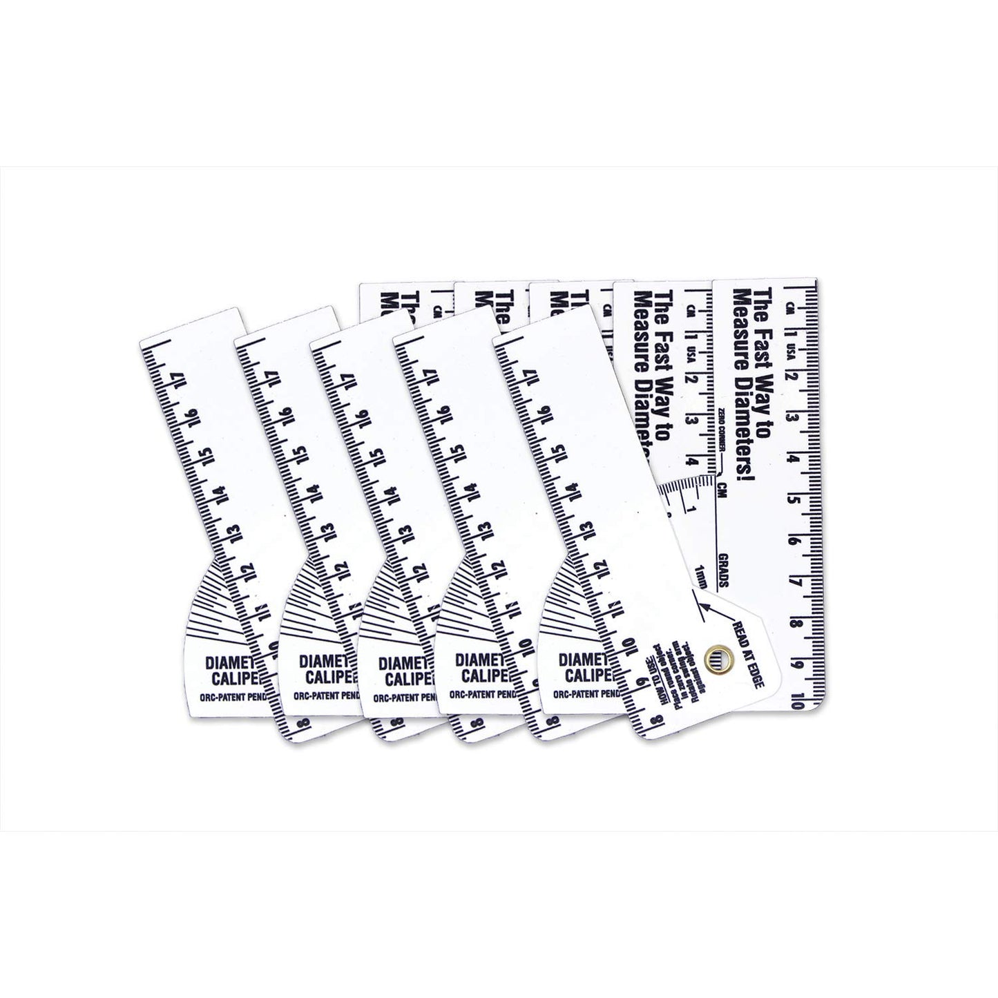 Oregon Rule Co. Metric Mini Pipe Caliper - 5 Pack (OR-MINI-PIPE-CAL-5PK-METRIC) - Vinyl - Up to 16cm