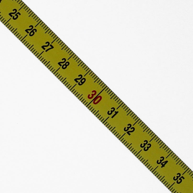 0.5 " Wide - "1/2CMY" - Metric Adhesive Metal Ruler - 1mm Graduations image 0