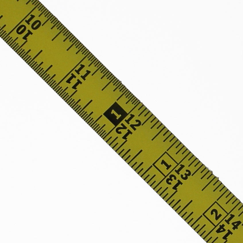 0.75 " Wide - "3/4FY" - Fractional Adhesive Metal Ruler - 1/16" Graduations image