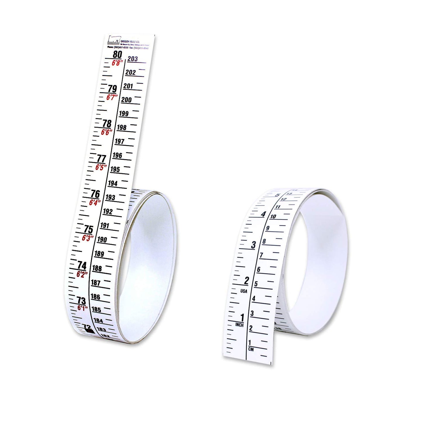Security Height Rule – Adhesive - Fractional/Metric – 80 Inch/203 Centimeter Long