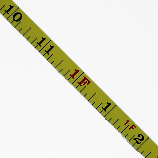 0.375 " Wide - "3/8FY" - Fractional Adhesive Metal Ruler - 1/8" Graduations image 0