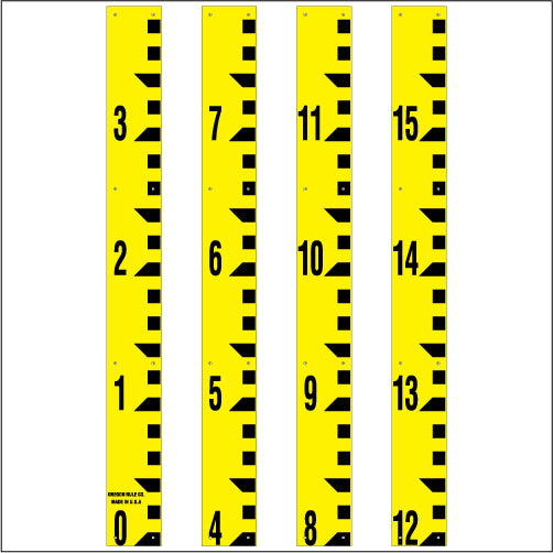 Staff Gauge - Tenth of Foot Surveyor Style - 5 Inch Wide - TFSS image