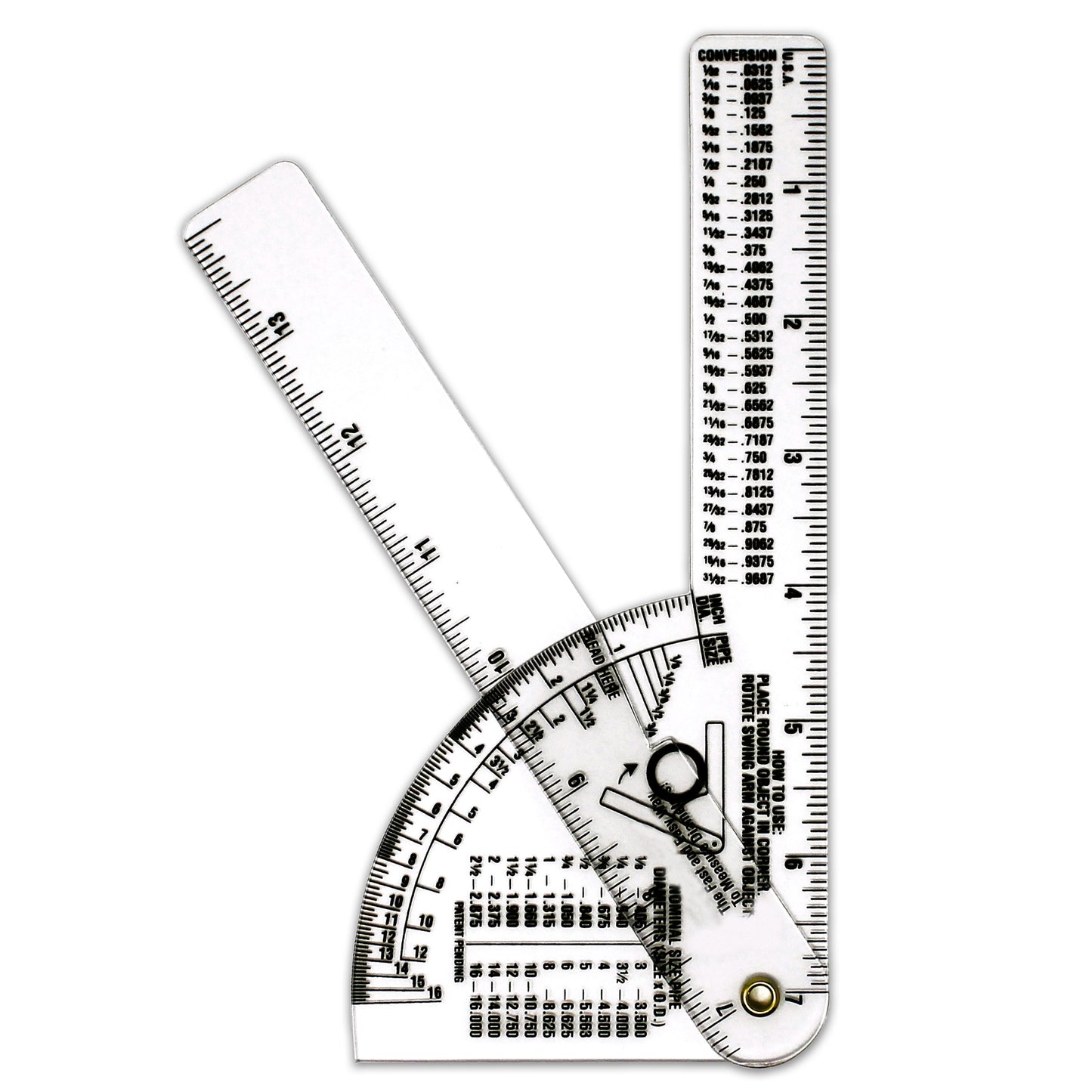 Pipe Caliper - Clear Plastic 3-Pack image 0