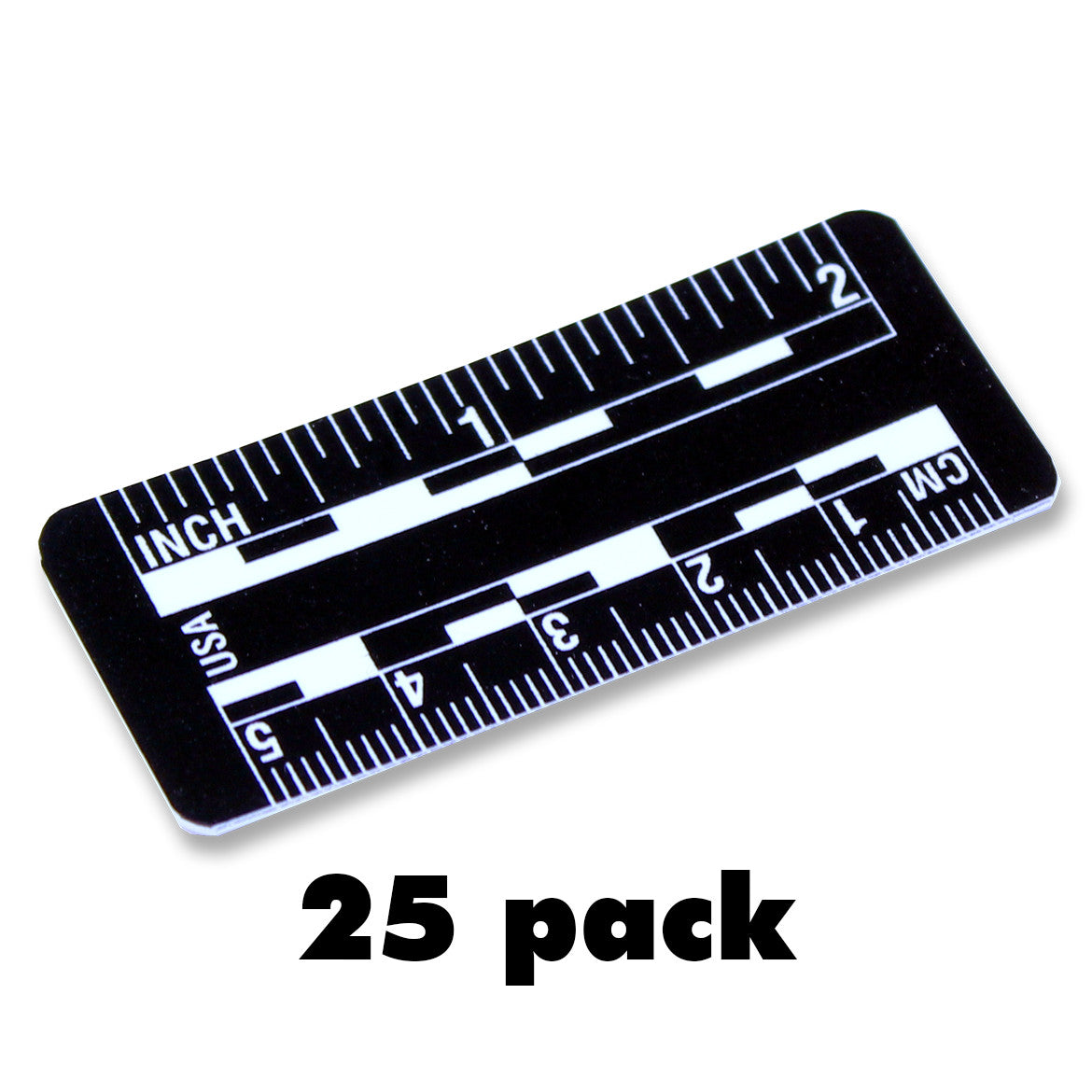 2" Long, Adhesive Backed - Reads Fractional and Metric - Packs of 25 image