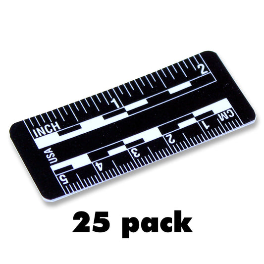 2" Long, Adhesive Backed - Reads Fractional and Metric - Packs of 25 image
