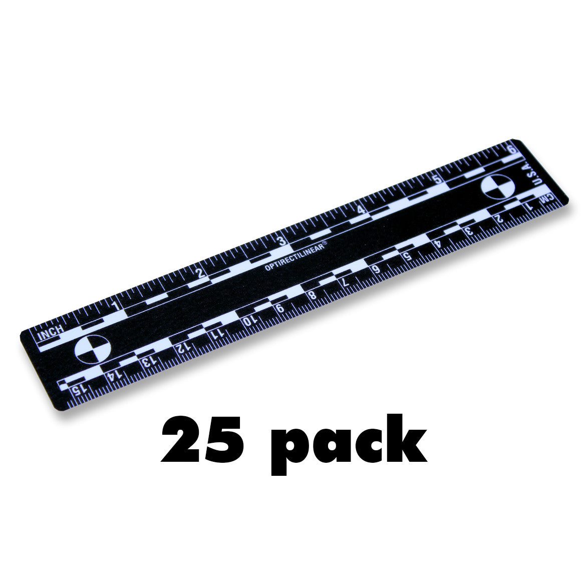 6" Long, Adhesive Backed - Reads Fractional and Metric - Packs of 25 image
