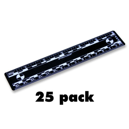 6" Long, Adhesive Backed - Reads Fractional and Metric - Packs of 25 image