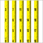 Staff Gauge - Hundredths of Foot Surveyor Style - 5 Inch Wide - HFSS image 0