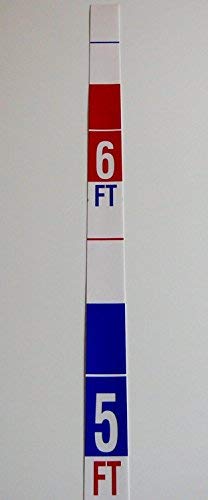 Oregon Rule Co. Security Height Rule Fractional 3'9" to 7' Red and Blue Graphics