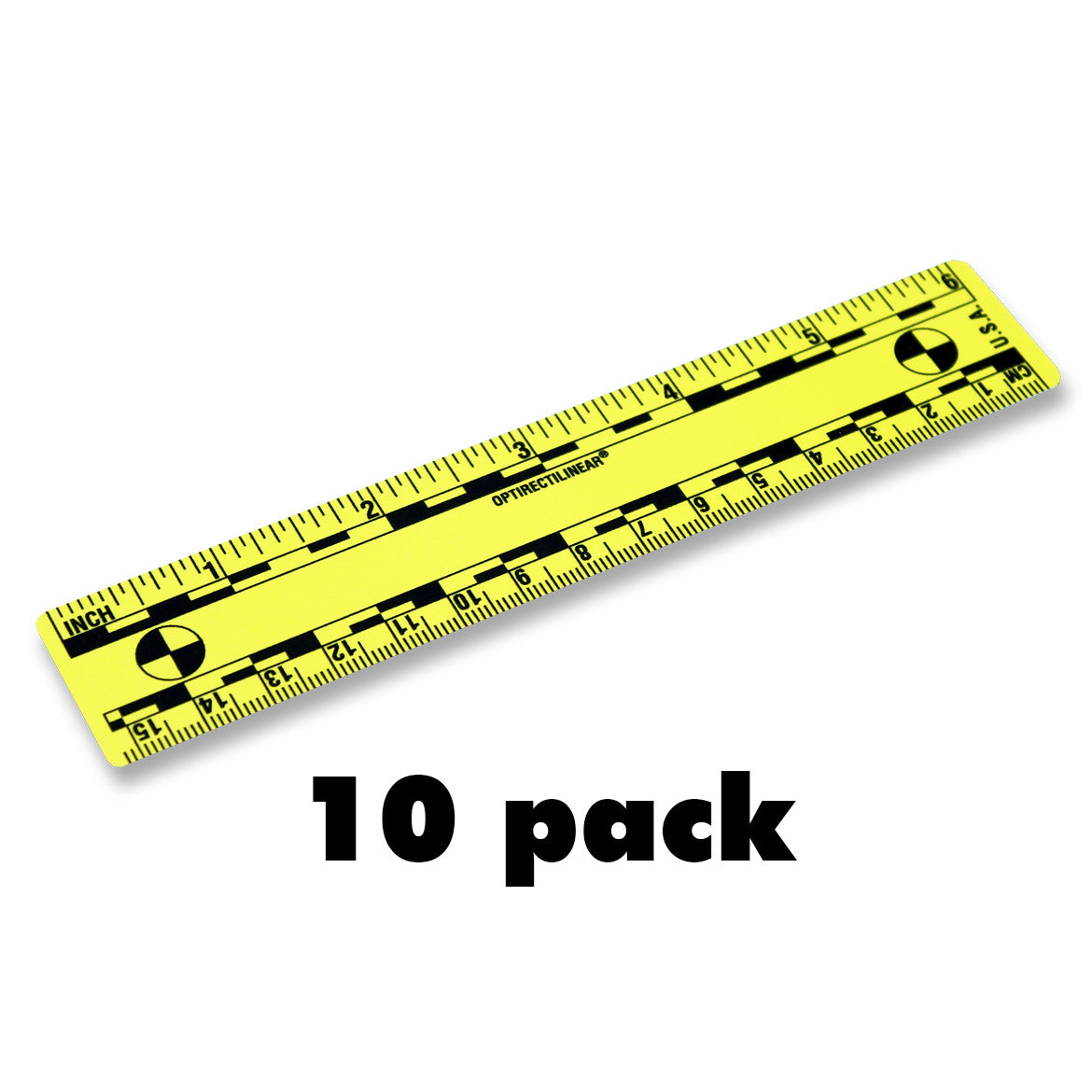 6" Long, Plastic - Reads Fractional and Metric - Packs of 10 image