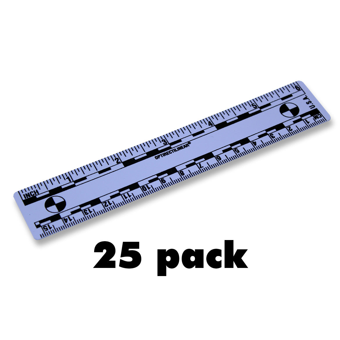 6" Long, Adhesive Backed - Reads Fractional and Metric - Packs of 25 image