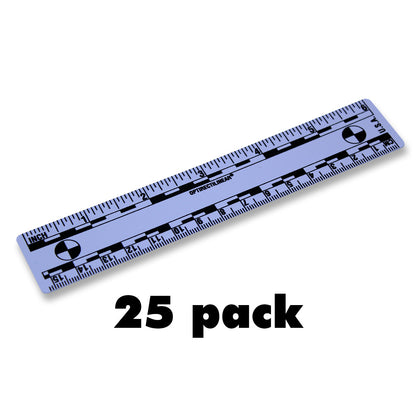 6" Long, Adhesive Backed - Reads Fractional and Metric - Packs of 25 image