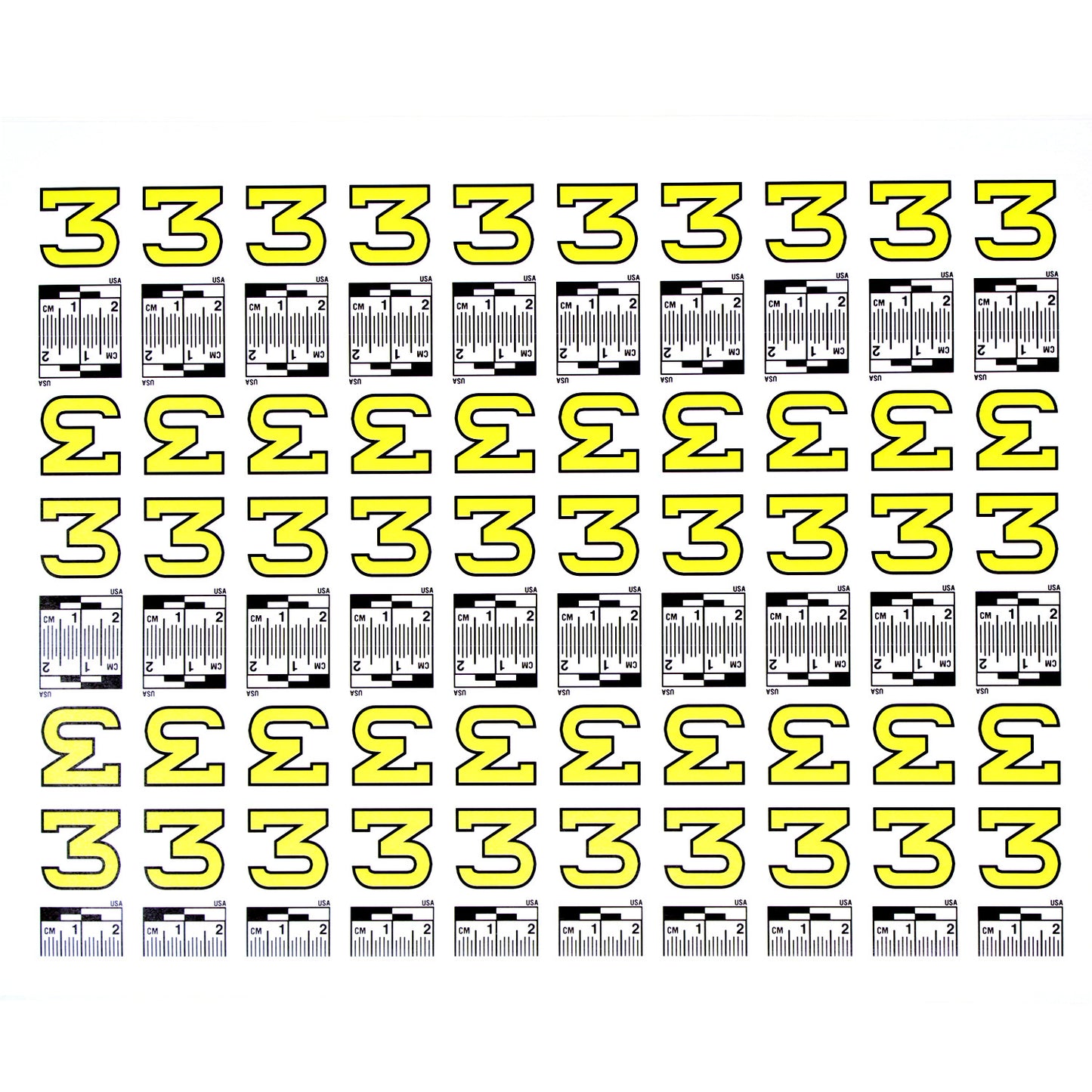 Number Set (0 to 9) - 10 Sheets of Labels image 3