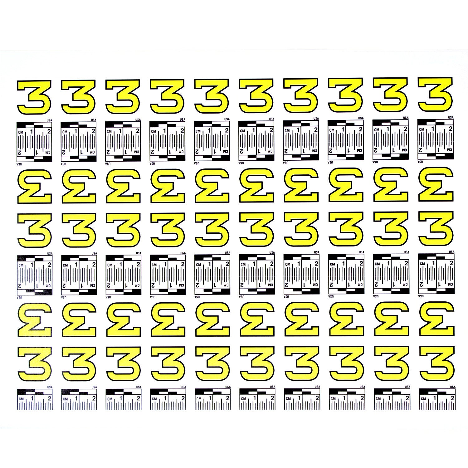 Number Set (0 to 9) - 10 Sheets of Labels image 3