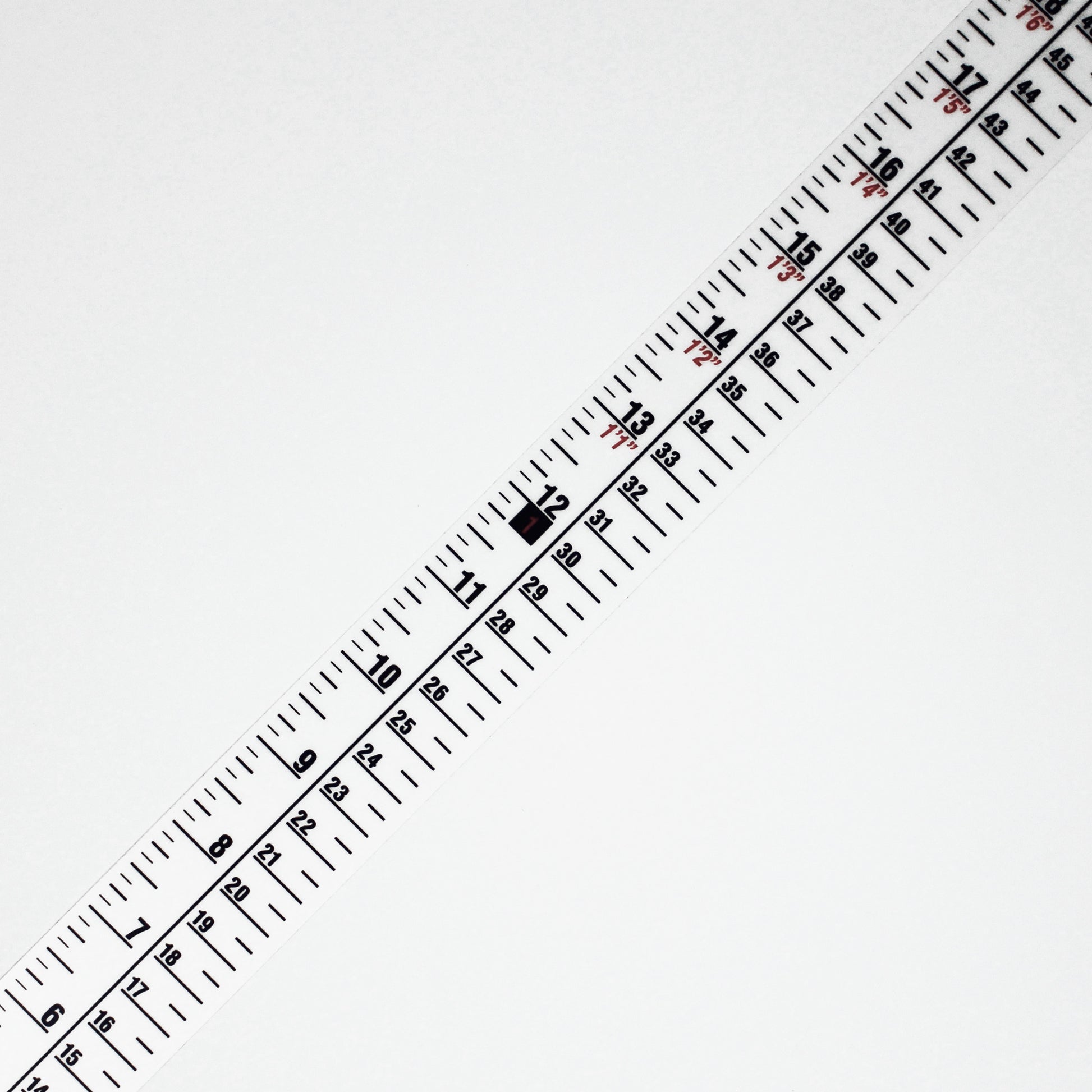 Security Height Rule – Adhesive - Fractional/Metric – 0 to 6 Foot 8 Inch – White image 0