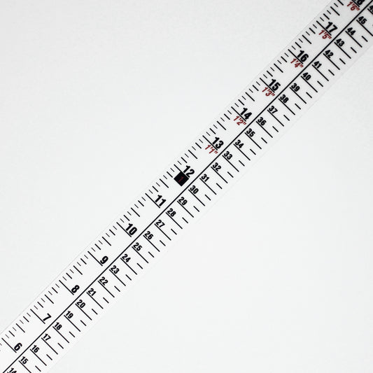 Security Height Rule – Adhesive - Fractional/Metric – 0 to 6 Foot 8 Inch – White image 0