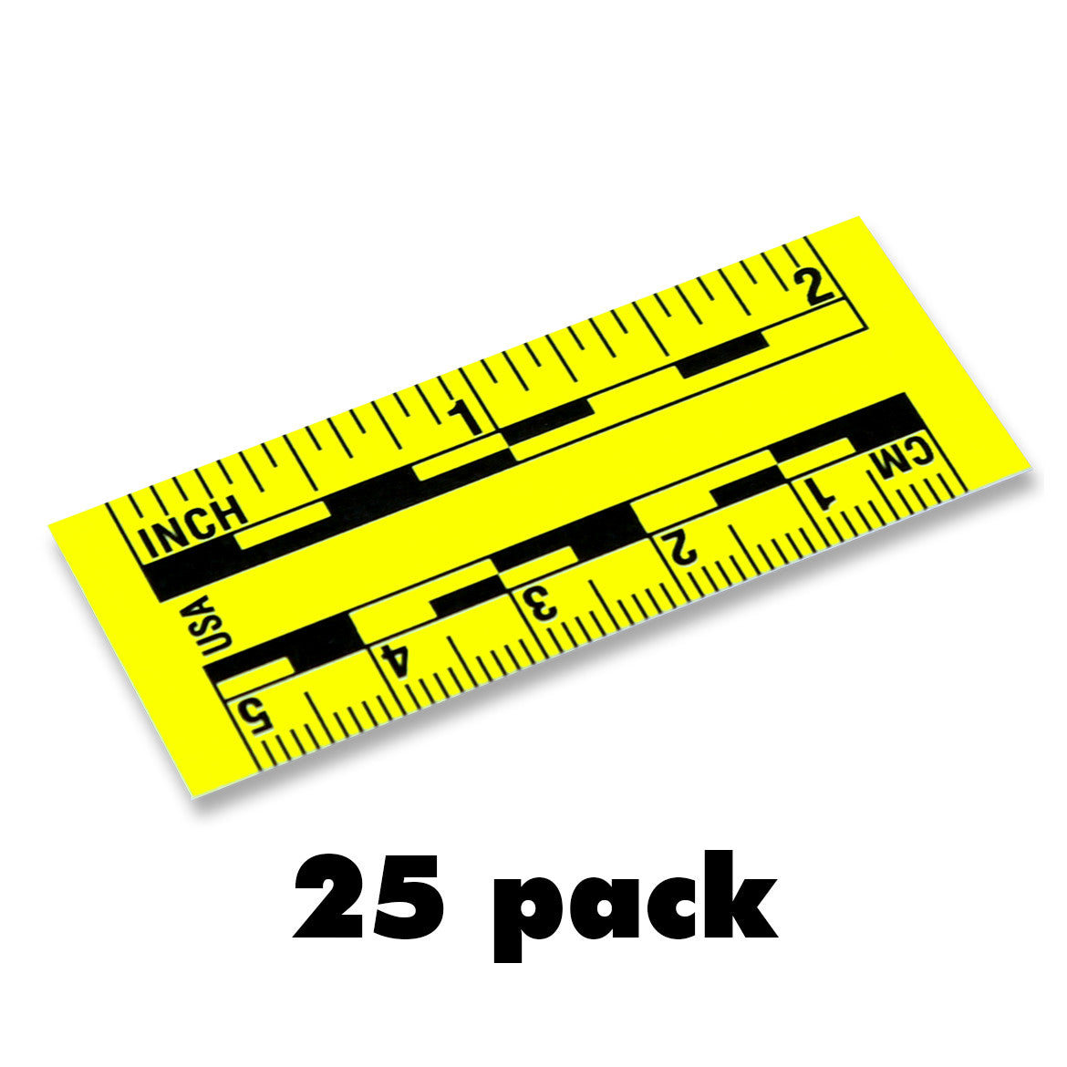 2" Long, Adhesive Backed - Reads Fractional and Metric - Packs of 25 image