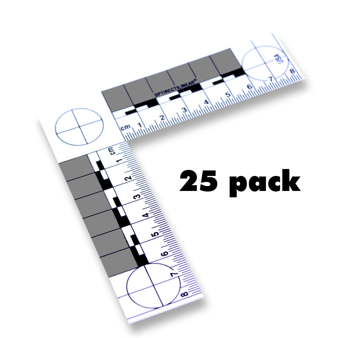 Adhesive Backed - Metric - Reads 8cm x 8cm - Packs of 25 - White image