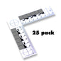 Adhesive Backed - Metric - Reads 8cm x 8cm - Packs of 25 - White image
