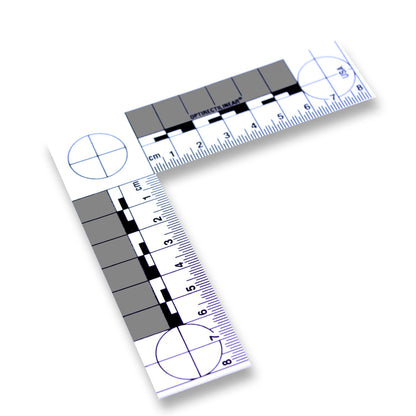 Plastic - Metric - Reads 8cm x 8cm - White image