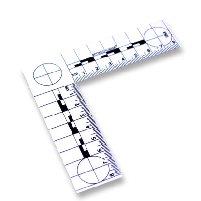 Plastic - Metric - Reads 8cm x 8cm - Clear image