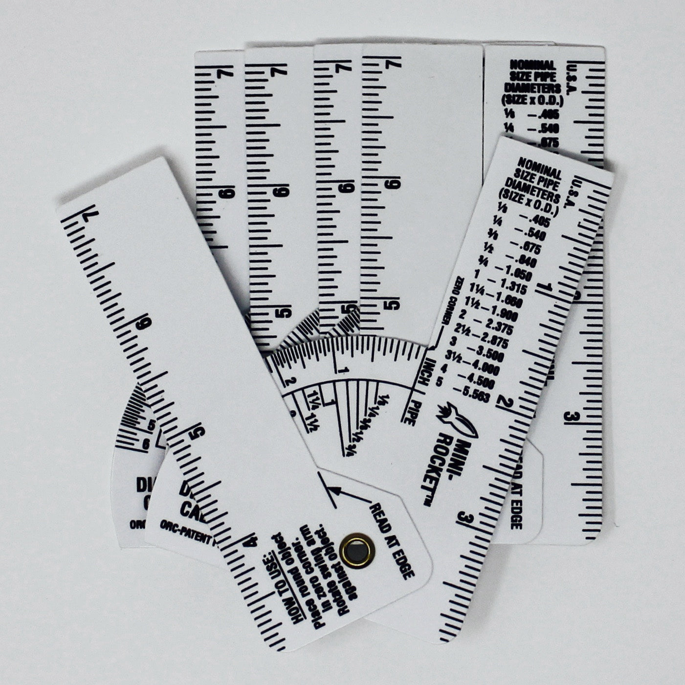 Mini Pipe Caliper - White Vinyl 5-Pack image 2