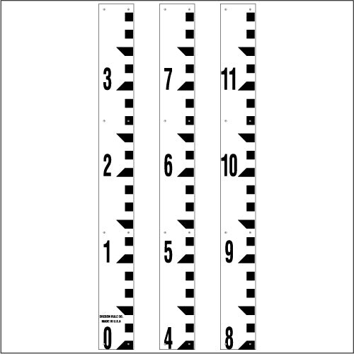 Staff Gauge - Tenth of Foot Surveyor Style - 5 Inch Wide - TFSS image