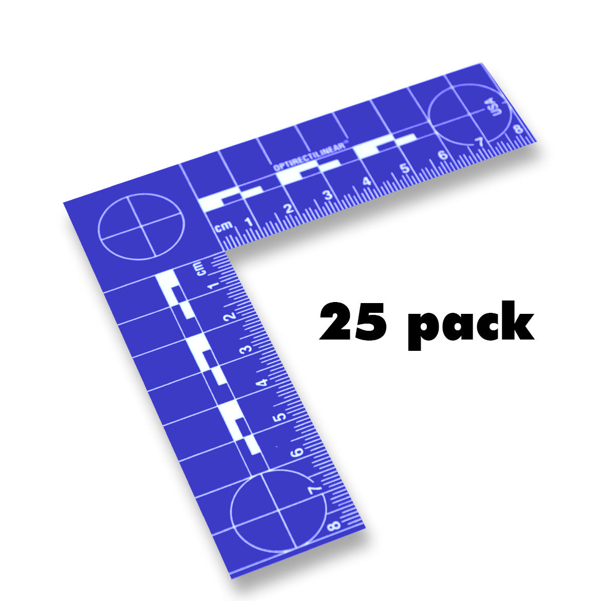 Adhesive Backed - Metric - Reads 8cm x 8cm - Packs of 25 - Blue image