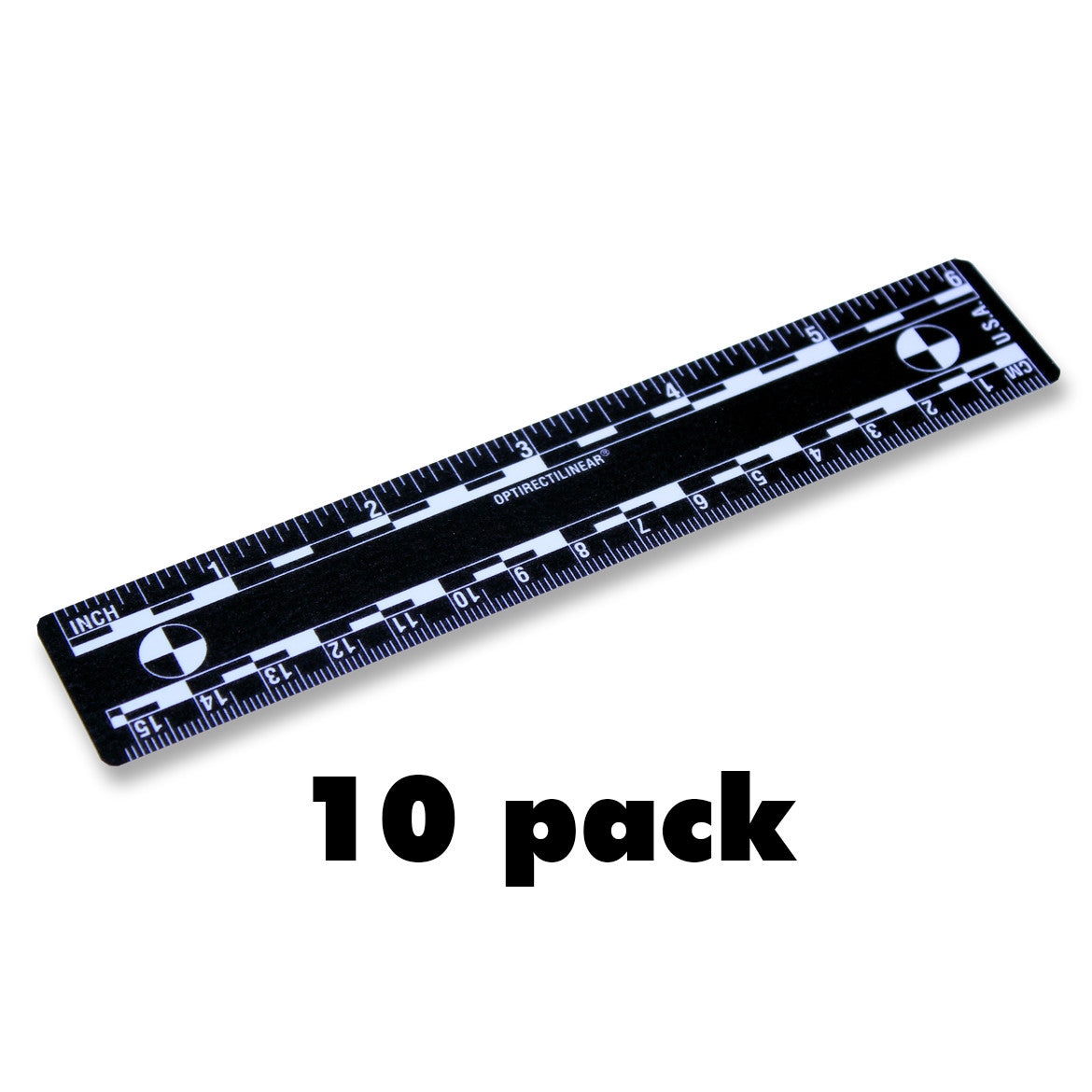 6" Long, Plastic - Reads Fractional and Metric - Packs of 10 image