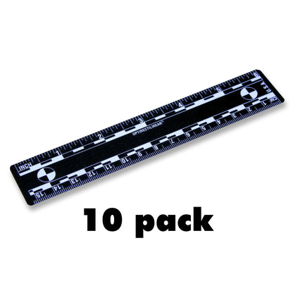 6" Long, Plastic - Reads Fractional and Metric - Packs of 10 image