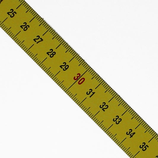 0.75 " Wide - "3/4MY" - Metric Adhesive Metal Ruler - 1mm Graduations image 0