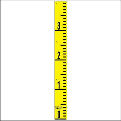 Staff Gauge - Tenths of Foot Engineer Style - 5 Inch Wide - TFXW image