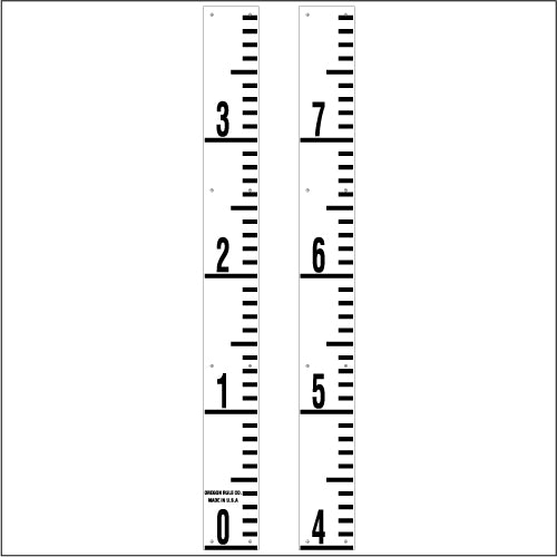 Engineers Ruler Tenths Staff Gauge - Tenths of Foot Engineer Style - 5 Inch Wide - TFXW ...