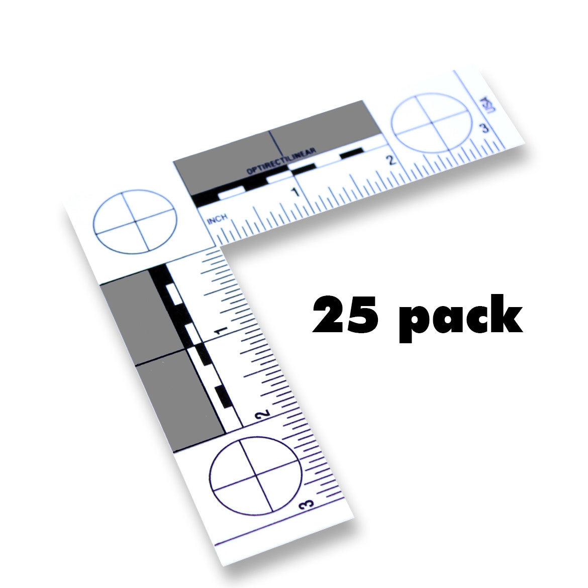 Adhesive Backed - Fractional - Reads 3" x 3" - Packs of 25 - White image