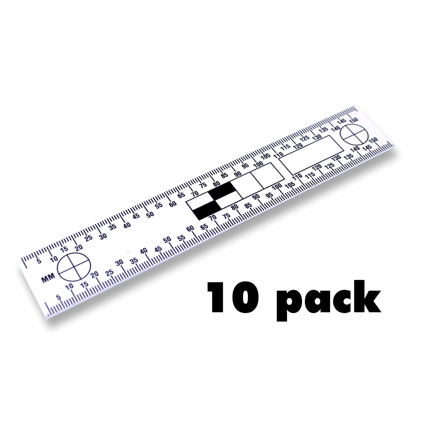 Two Sided Plastic Rulers - 10 Packs - 15cm image