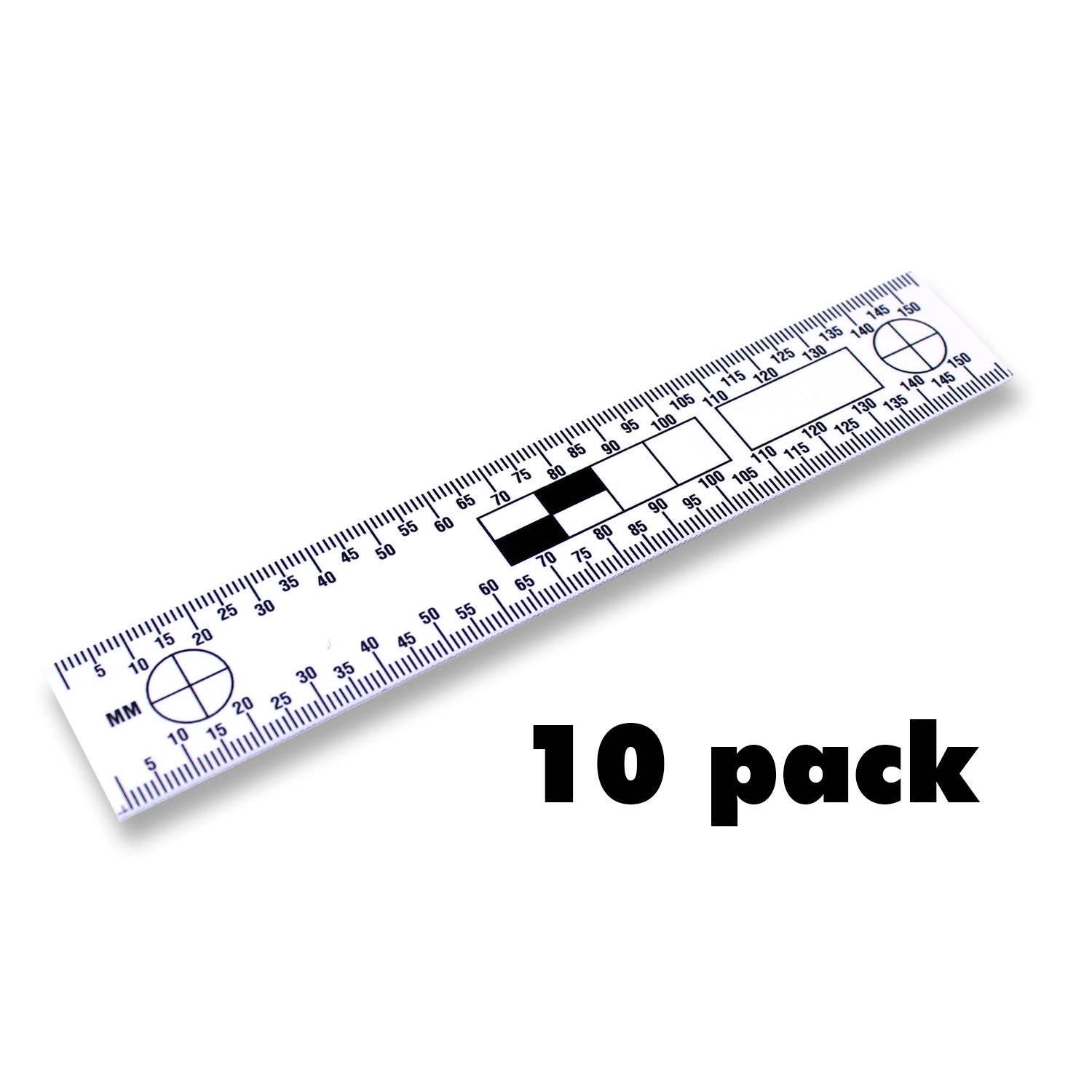 Two Sided Plastic Rulers - 10 Packs - 15cm image
