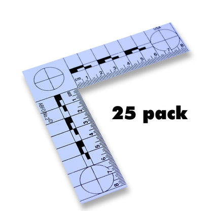 Adhesive Backed - Metric - Reads 8cm x 8cm - Packs of 25 - Gray image