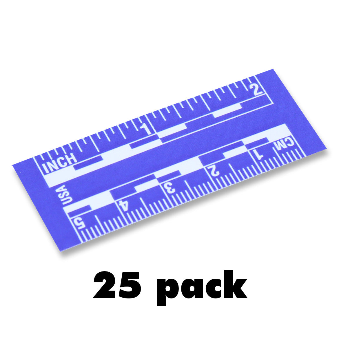 2" Long, Adhesive Backed - Reads Fractional and Metric - Packs of 25 image
