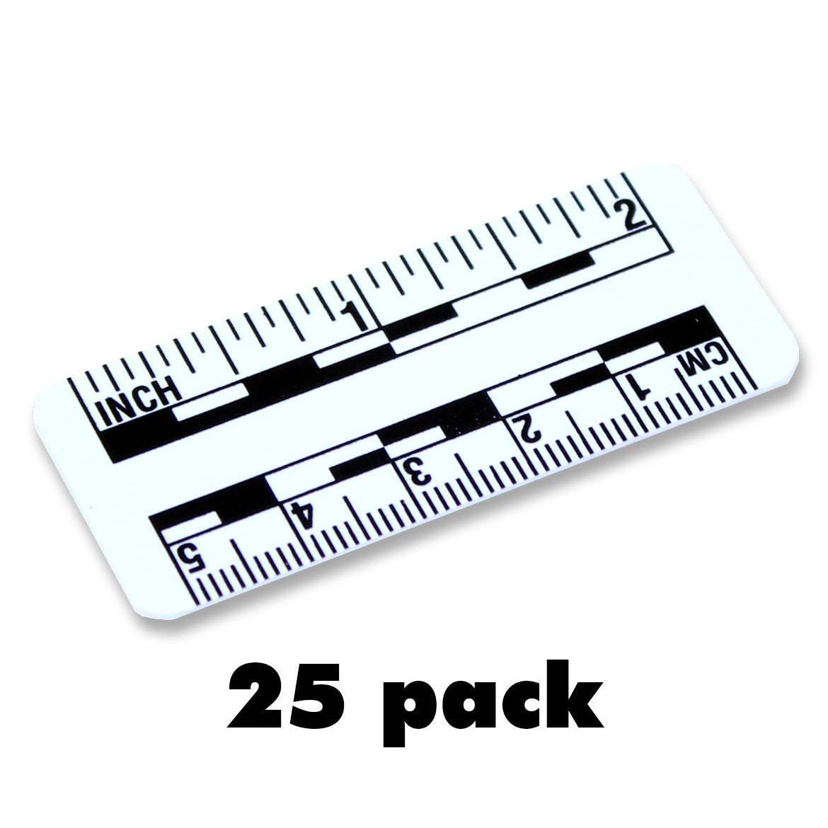 2" Long, Adhesive Backed - Reads Fractional and Metric - Packs of 25 image