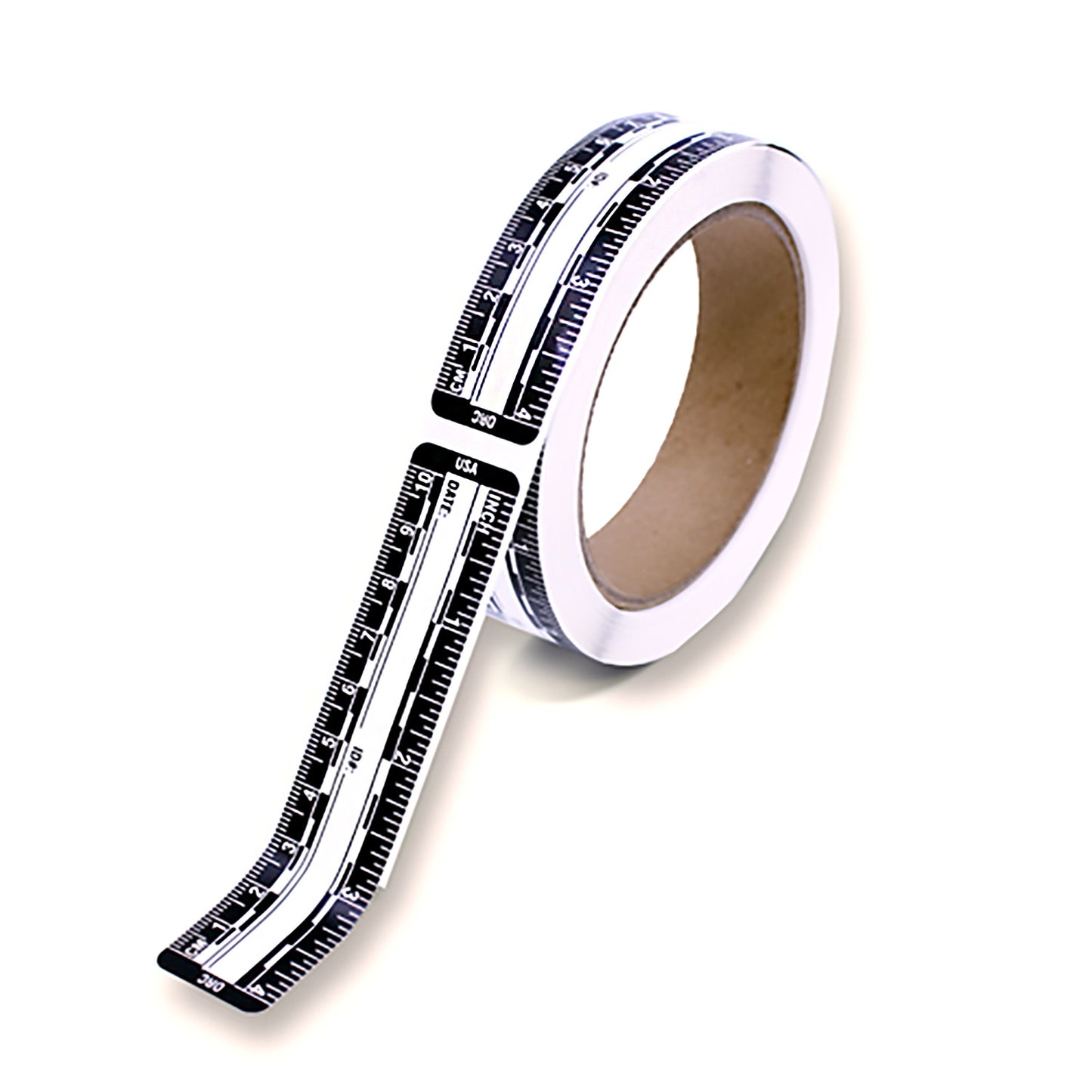 4 Inches / 10cm Long - 200 Rulers per Roll - Black image