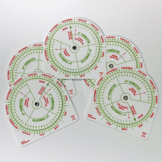 Ultimate Pregnancy Wheel - Rotating Due Date Calendar Calculator - 5 Pack