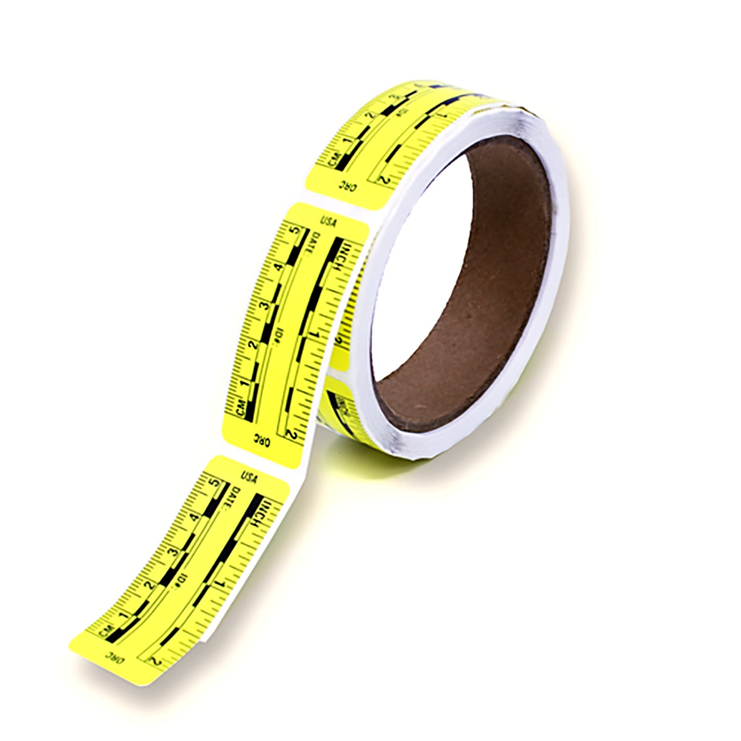 2 Inches / 5cm Long - 200 Rulers per Roll - Fluorescent Yellow image