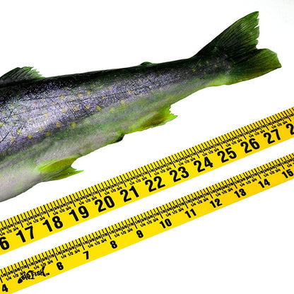 Big Fish Adhesive Backed Rules Set – Yellow - 2 Rulers - 20" Long and 56" Long – Left to Right image 0