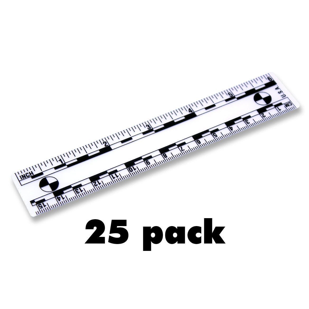 6" Long, Adhesive Backed - Reads Fractional and Metric - Packs of 25 image